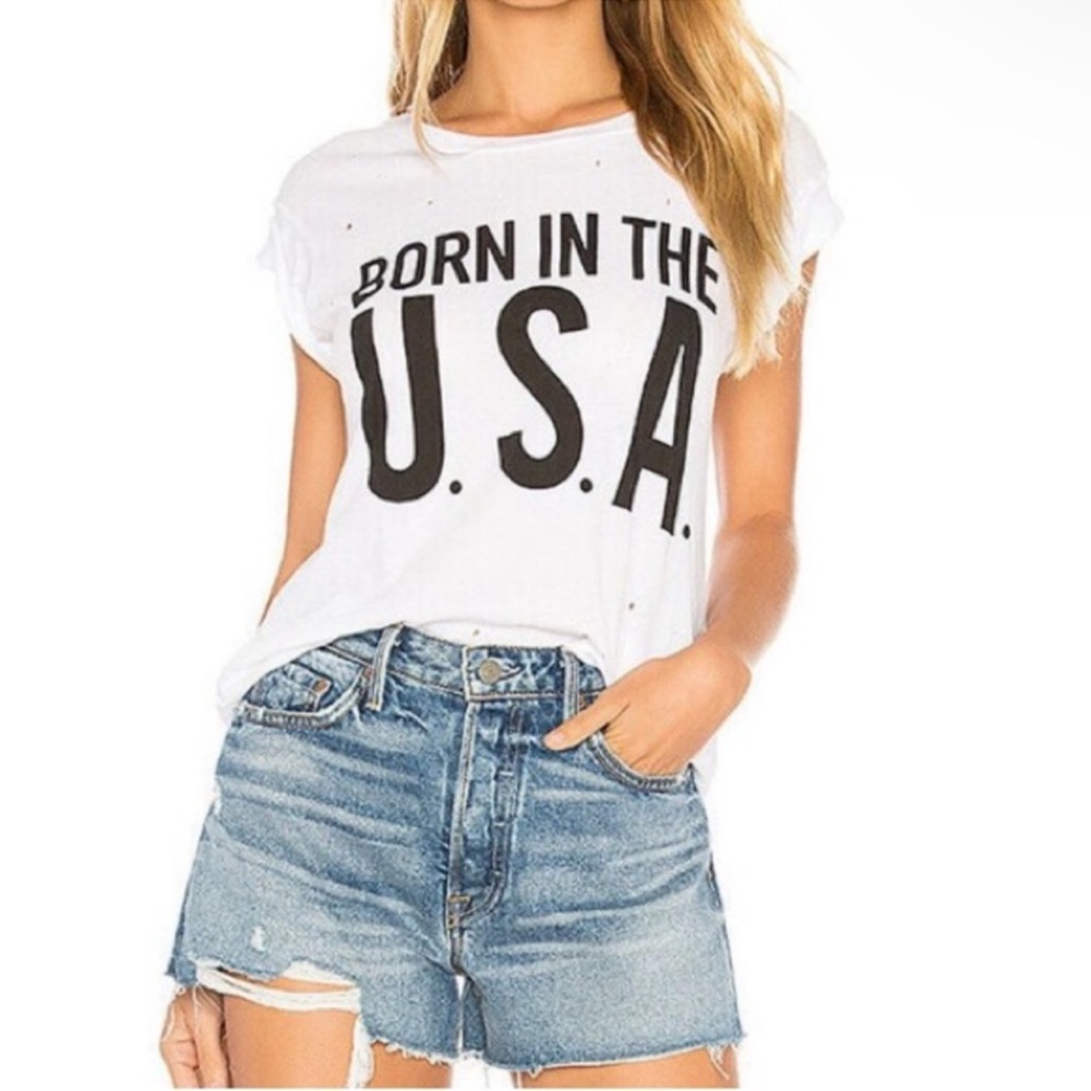 Born In The USA Pinhole No9 Tee Wildfox Small